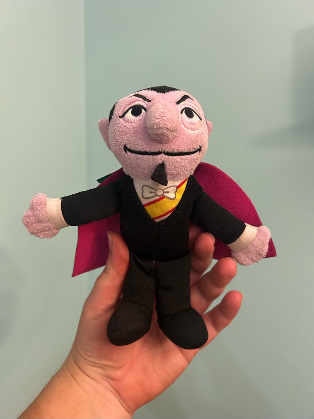 Count Von Count 7” Plush Sesame Street Workshop Stuffed Toy Doll Hasbro